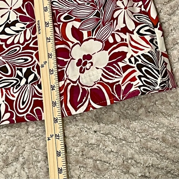 KORET Floral Shacket Women's Size L Jacket MOD Colorful Button-Up Stretch - Picture 14 of 15